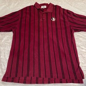 FSU Florida State Men's Striped Polo Shirt Boca Classics Size 2X